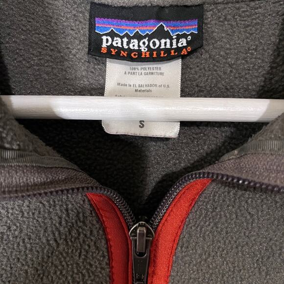 Vintage Men's Patagonia Synchilla 1/4 Zip Fleece Pullover Size: Small - Picture 5 of 5